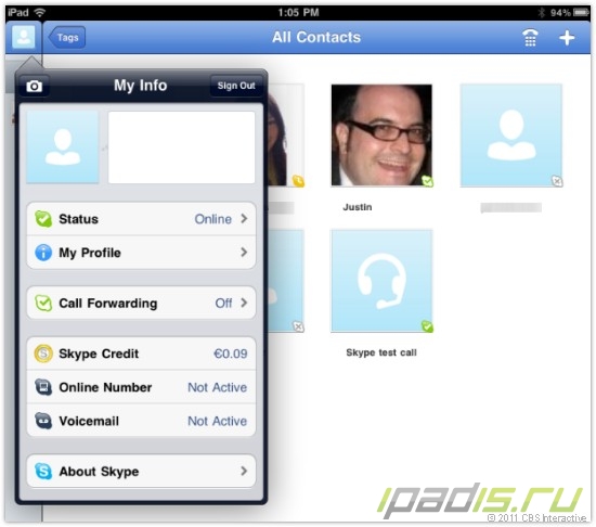 Skype  iPad   
