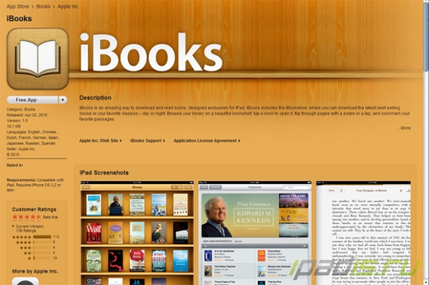 iBooks начинает теснить рынок читалок