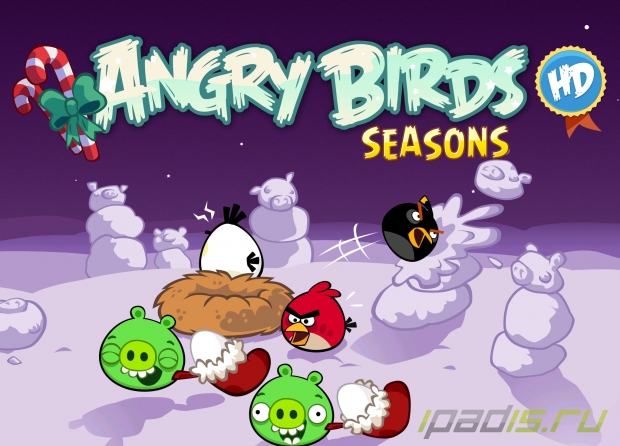 Обновление Angry Birds: Seasons  - приятная неожиданность - новогодние уровни