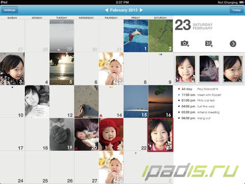 PhotoCal - необычный календарь для iPad