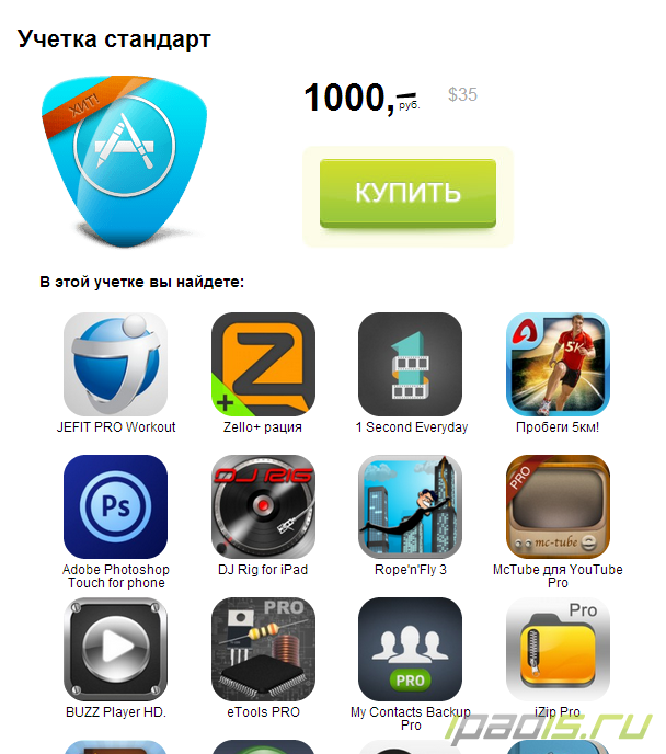 y4etka.com - лучший аккаунт в App Store
