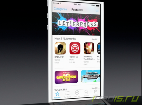Первый взгляд на iOS 7