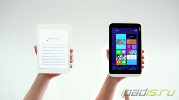 Microsoft выпустил новый ролик - сравнение Acer Iconia W3 и iPad mini