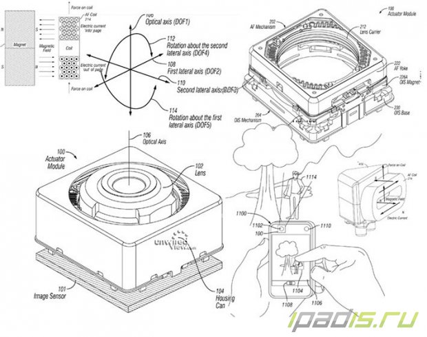 Apple получила патент на новую систему стабилизации камер