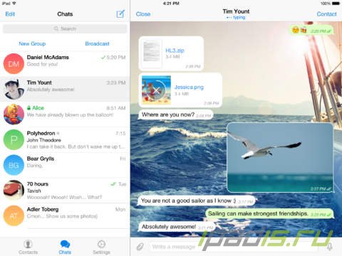 В App Store появилась официальная версия Telegram для iPad