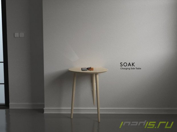 SOAK - интересный Qi-столик для iPhone или iPad