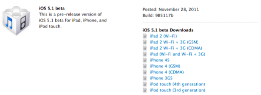 iOS 5.1 beta   