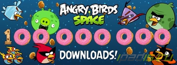 Angry Birds:Space скачали 100 Миллионов раз