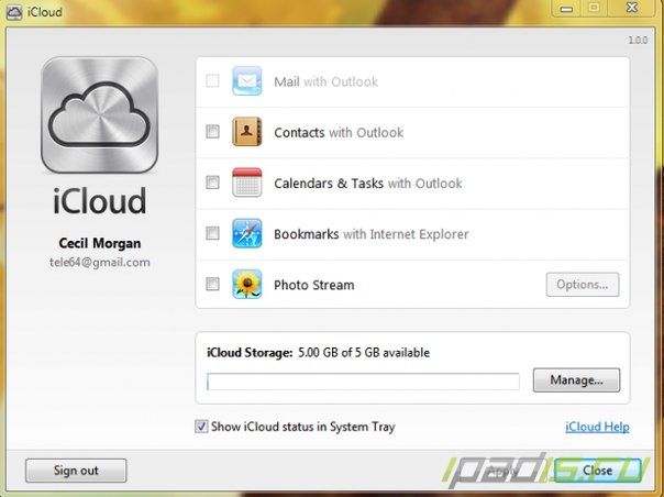 Панель управления iCloud beta 2.0 для Windows вышла в свет