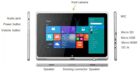 Acer готовит уникальный планшет Aspire Switch S5