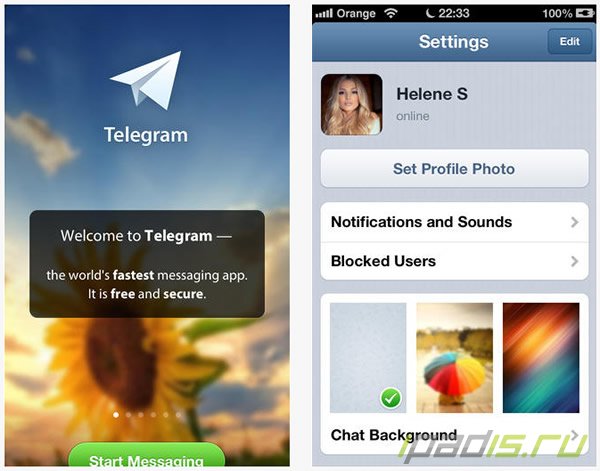 В App Store появилась iPad версия мессенджера Telegram