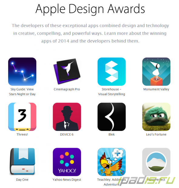 WWDC 2014: Apple назвала победителей Design Awards