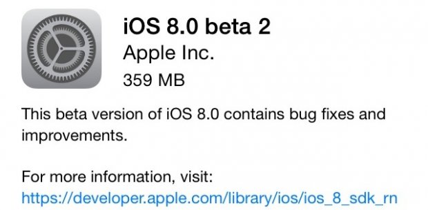 Apple выпустила вторую бета iOS 8