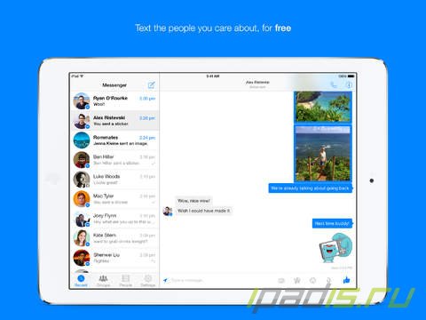 Состоялся релиз Facebook Messenger для iPad