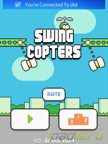 Представлена Swing Copters - идейный последователь Flappy Bird
