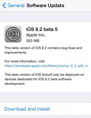 Вышла iOS 8.2 Beta 5, первые сравнения