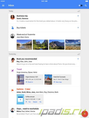 Google   Inbox  iPad