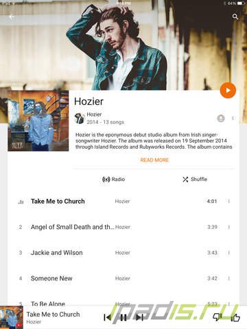 Google Play Music теперь с поддержкой iPad