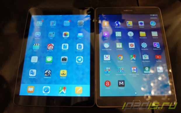 Galaxy Tab A & iPad Air - преимущества и недостатки